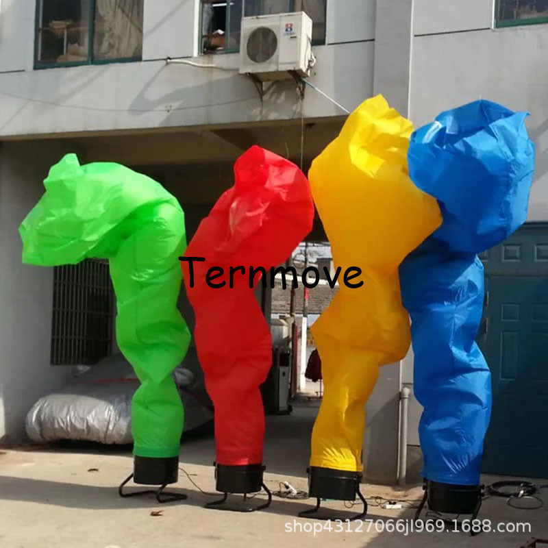 直筒充气舞星气模充气圆筒卡通人充气单腿空中广告宣传跳舞星人