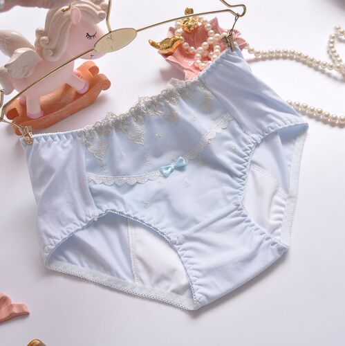Factory shipped Japanese pure cotton mid-waist menstrual period day and night leak-proof menstrual pants women's underwear