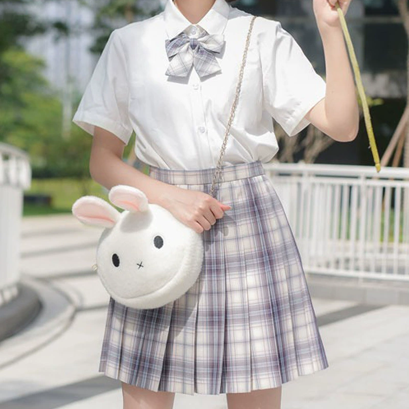 Оптовая Оригинальная Подлинная Белая Ночь Неоновая Японская Православная Юбка JK Униформа Студенческая Юбка С Высокой Талией Плиссированная Складная Юбка