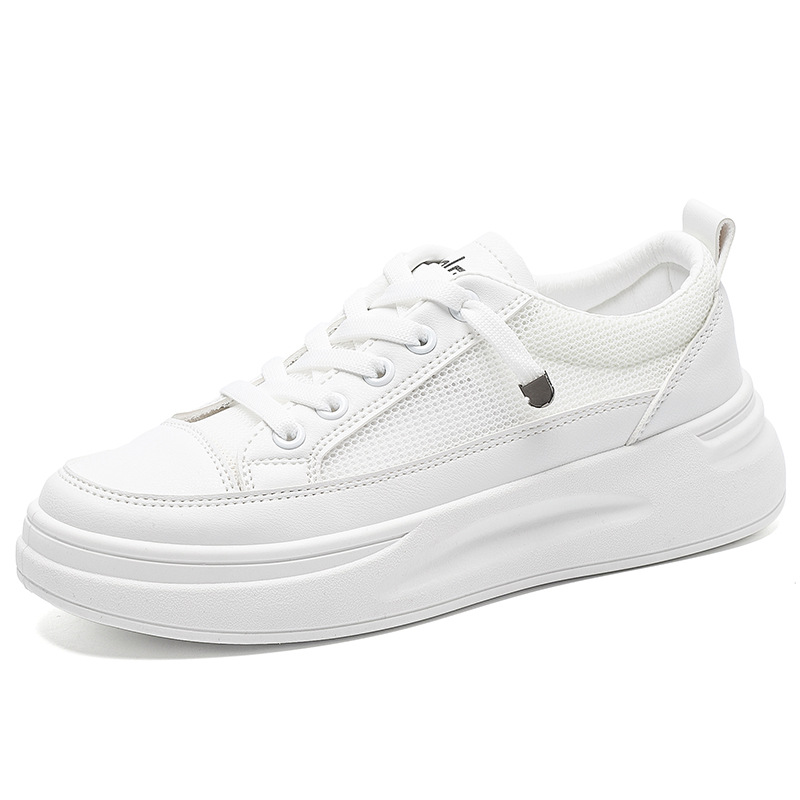 Ins Little White Student Chaussures décontractées respirantes à semelles épaisses pour femmes coréennes tendance automne 2024_voghion.com