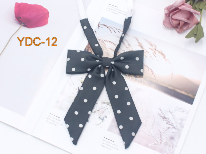 Punto de fabricante Pajarita de lunares pequeños Estilo universitario coreano Pajarita de mango largo para niñas Ropa de marinera Accesorios de uniforme JK