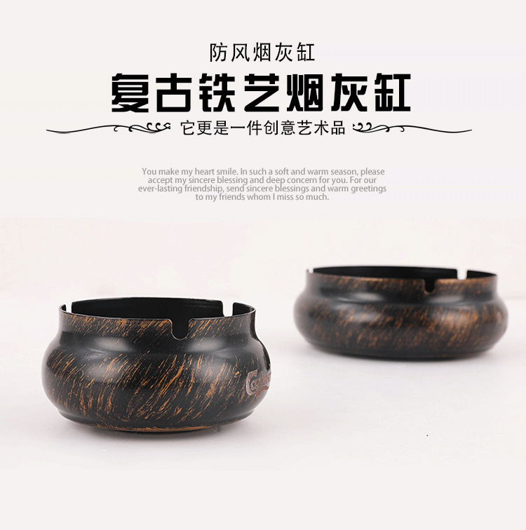 국경 간 폭발물 금속 재떨이 창조적 인 커버 바 KTV 인터넷 카페 인터넷 카페 대형 로고 재떨이 도매