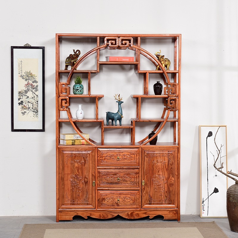 woodiness 1.5 Mido To fake something antique Shelf Chinese style furniture Shelf Elm Display rack Antique frame partition