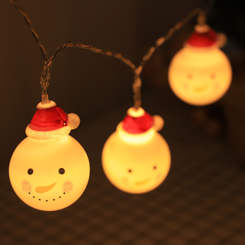 Cadena de luz transfronteriza de Santa Claus lindo alce decoración de vacaciones muñeco de nieve LED Cadena de luz al aire libre vacaciones Navidad Cadena de luz