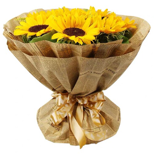 Gift flower wrapping paper florist dried flower bouquet wrapping paper thickened kraft paper retro nostalgic English newspaper