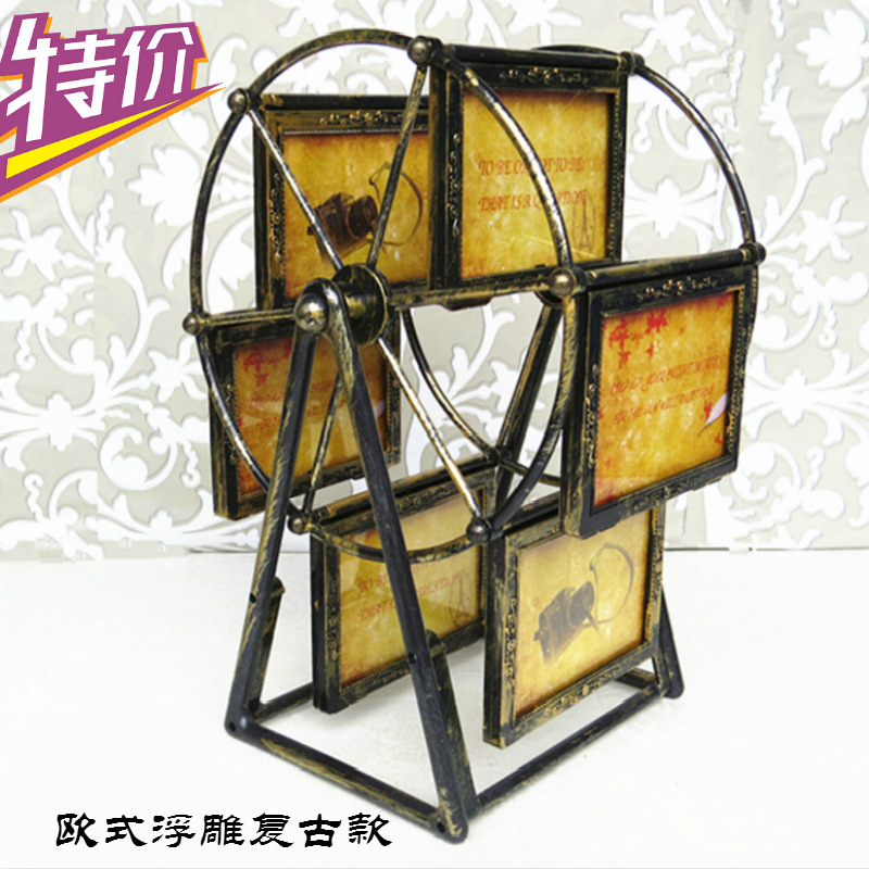 Vintage Ferris Wheel Photo Frame Display Stand, Large Windmill Photo Frame, Plastic Display Stand, Entrepreneurial Photo Studio Gift, 5inch Bulk Items from Manufacturer