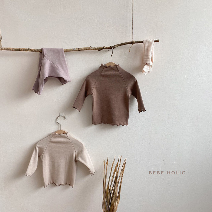 Ropa de los niños del estilo coreano Bebé Ropa de otoño infantil de manga larga Camiseta de los niños tocando la parte superior del bebé recién nacido