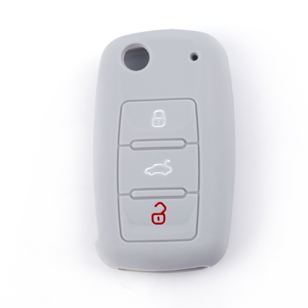 Adecuado para Volkswagen Bora Langyi Tuan Tiguan Passat Mingrui caja de llave de control remoto de silicona caso clave
