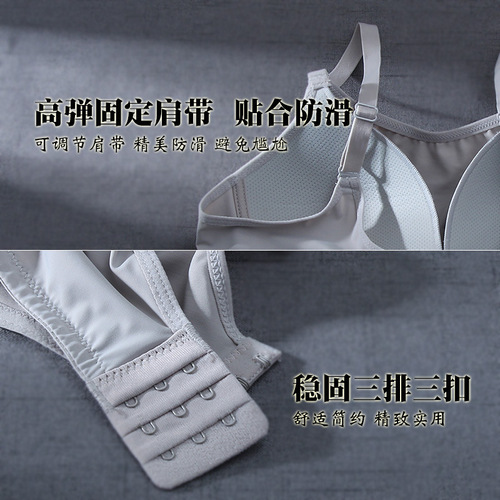 Anti-peeking Strapless Bra for Women Without Steel Wire Thin High School University Student Girl Bra Gathered Lady Bra 