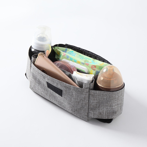 Stroller hanging bag storage bag multifunctional bottle and water cup holder stroller hanging bag storage blue storage cross-border