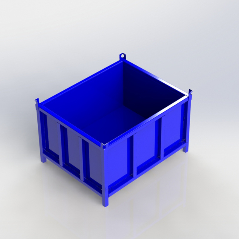 铁皮周转箱 钢制周转箱车间半成品料箱成品周转废料箱金属周转箱