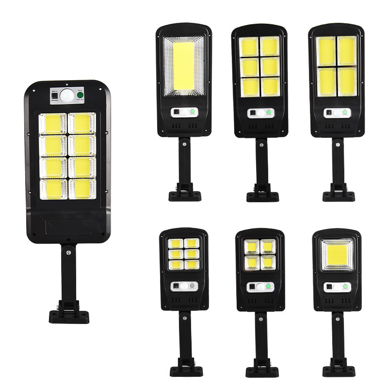 Lámpara de calle solar al aire libre inducción patio lámpara de pared inteligente con control remoto lámpara de pared al aire libre puesto lámpara de mercado nocturno