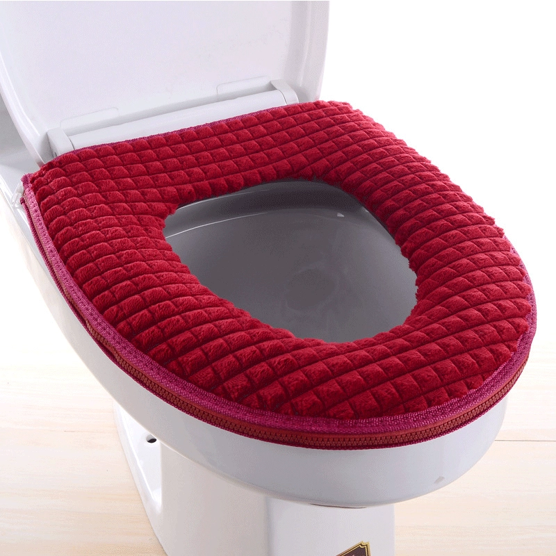 Winter toilet, universal keep warm pillow with zipper, increased thickness