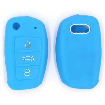 Audi Soft Lock Key Case – Static Rod/Key Bag - light-blue