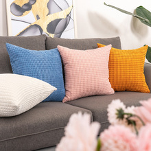 定制厂家批发北欧简约抱枕套客厅沙发腰枕ins风灯芯绒抱枕套靠枕
