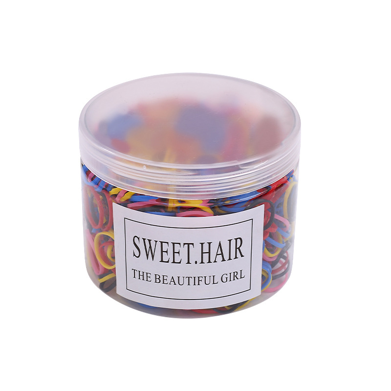 Nueva banda de goma desechable pequeña banda de pelo de las mujeres negras del todo fósforo banda de goma elástica alta Mori simple ins