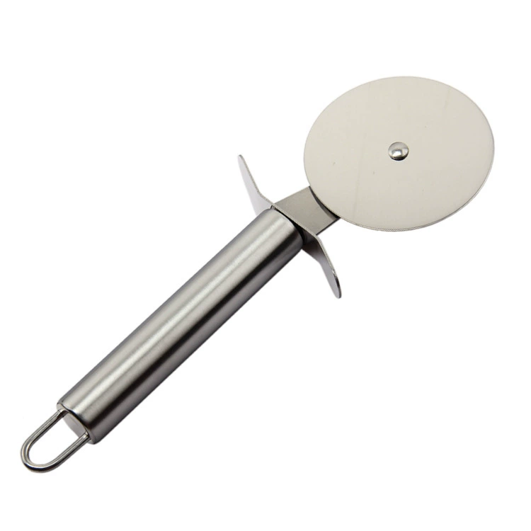 Wholesale pizza roller knife stainless steel single -wheel pizza knife sloping knife pizza baking tool