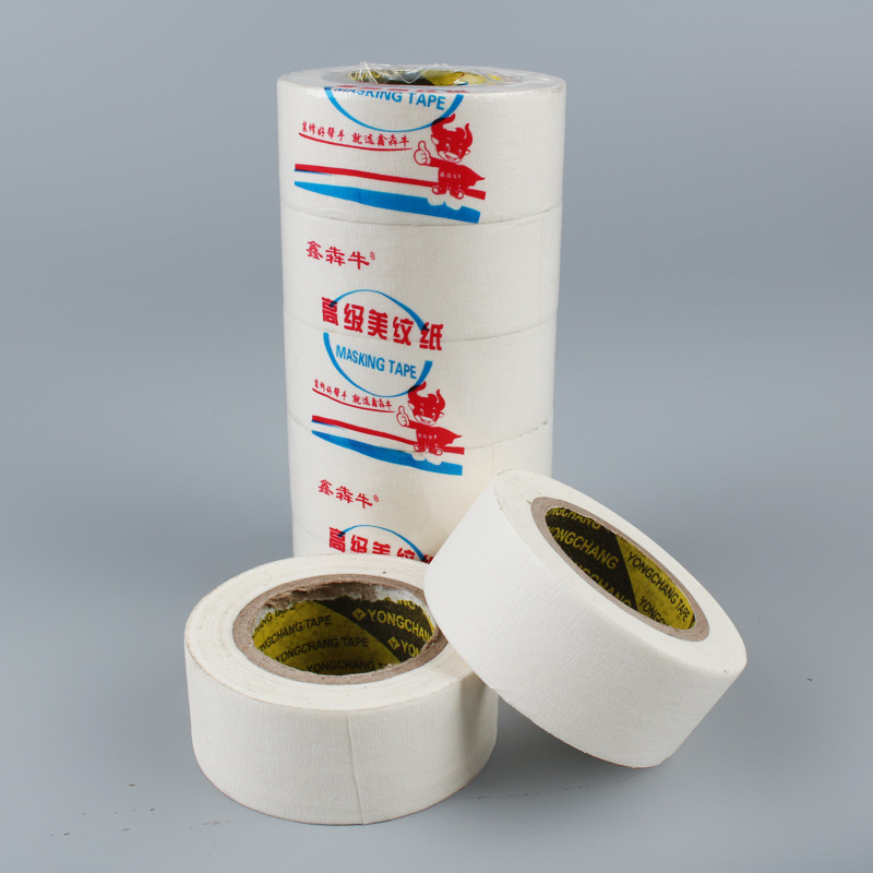 Cintas adhesivas de papel de estampado blanco adhesivos se pueden desgarrar a mano unilateral fuerte sin marcas de mano