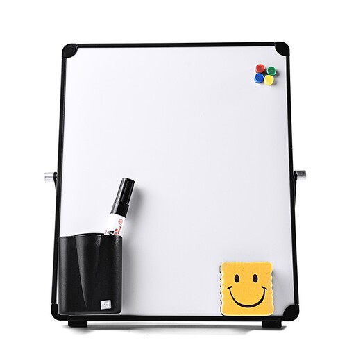 Funi magnetic black frame desktop small whiteboard bracket type folding portable learning office writing board children's drawing board