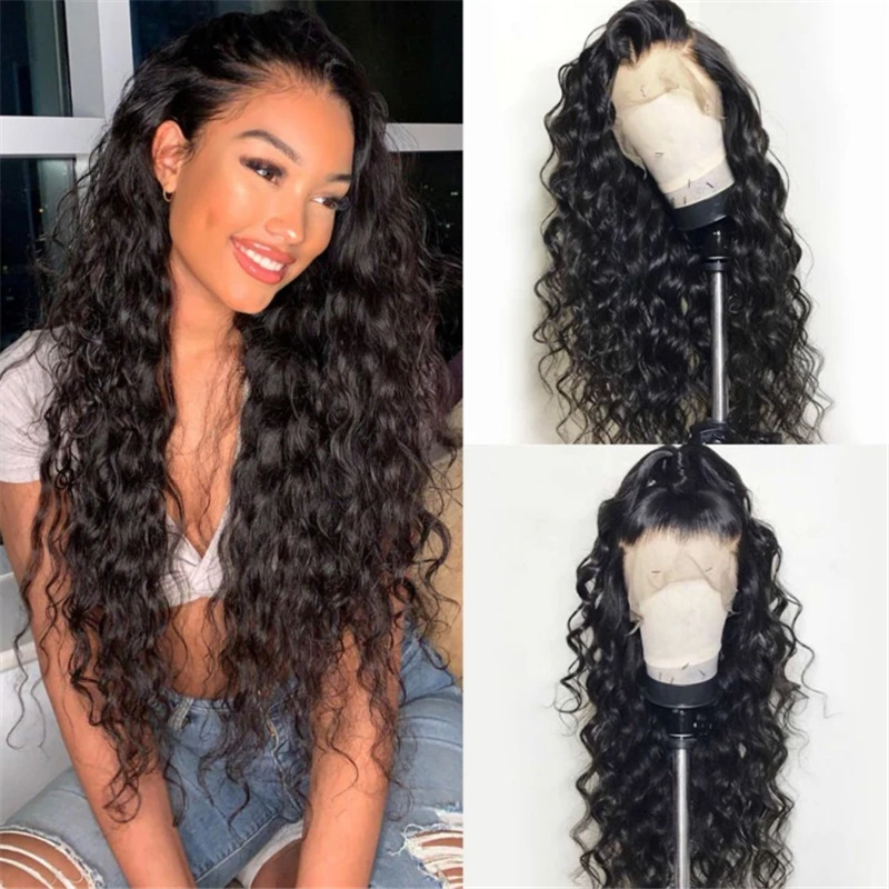 European and American foreign trade new wig women's black long curly hair corn perm African small curly hair chemical fiber headgear women