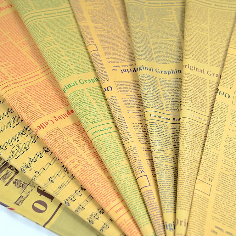 Zakka Paper Retro Kraft Paper Old English Newspaper Photograph Background Paper Photograph Props Wrapping Paper Wrapping Paper