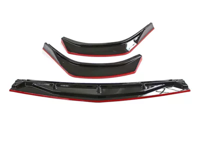 Big Surrounded Modified Front Shovel Surround, Sonata Front - combat-style-front-shovel-bright-black-with-red-lines