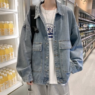 Denim Jacket Men's Spring and Autumn New Fashion Brand ins Trendy Loose Top Casual All-match Retro Work Jacket