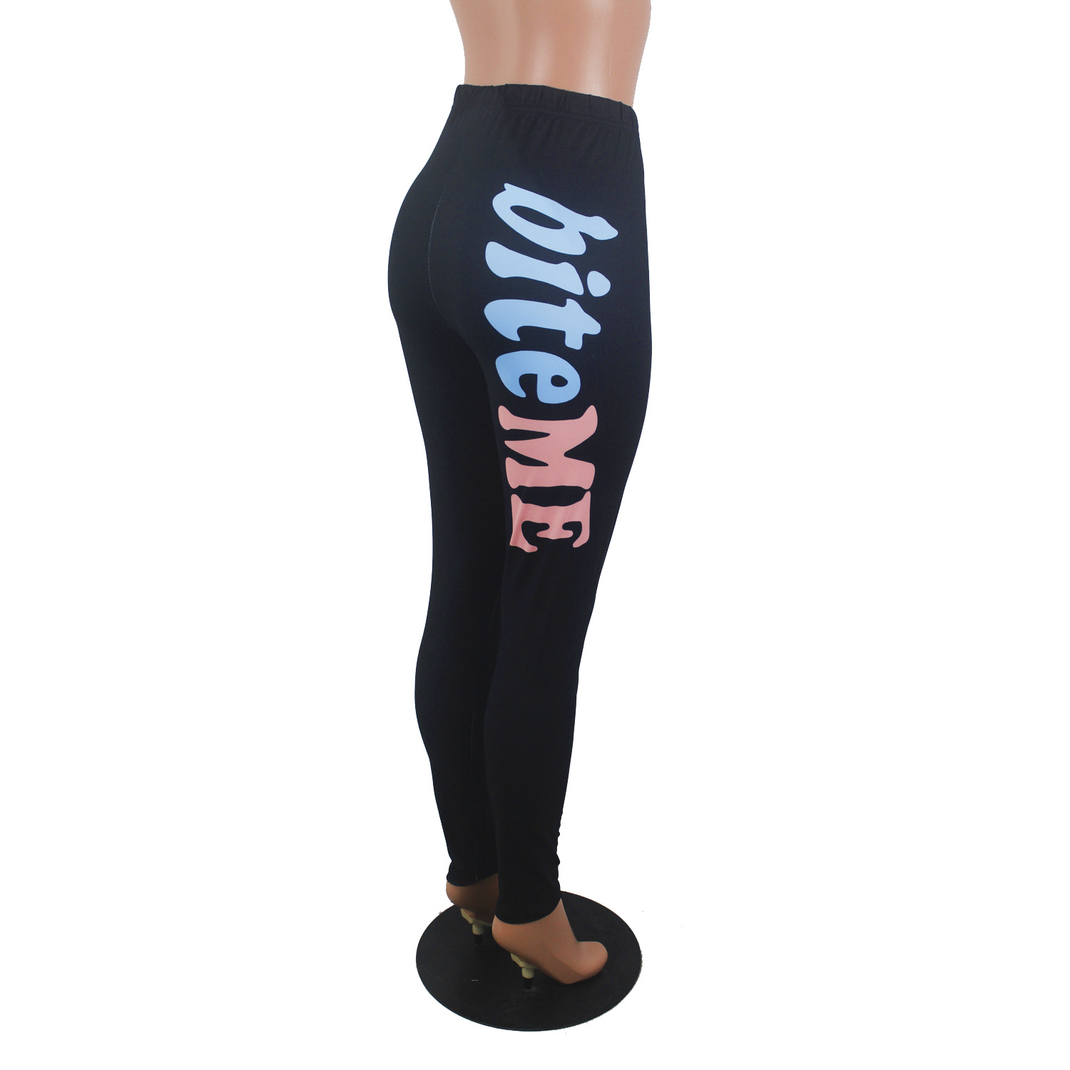 D9323 Amazon hot sale European and American women's sexy women's tight trousers letter printed trousers yoga pants