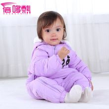 ins童装 蓓哆熊秋冬新品加厚保暖婴儿连体衣 宝宝哈衣爬服 批发