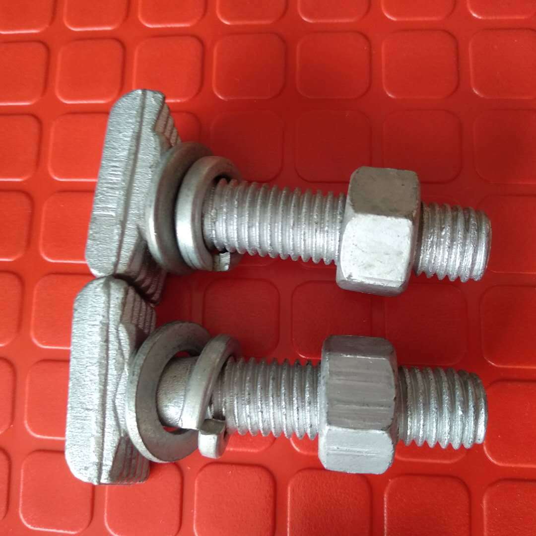厂家现货批发12*50预埋槽道用螺栓 8.8级热镀锌T型螺栓