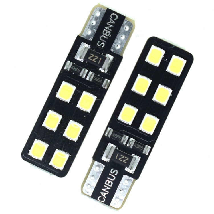 Прямые продажи с завода LED T10 2835 12SMD двухстороннее декодирование дисплей широкая подсветка внешняя торговля термический продаж инструмент свет 12В