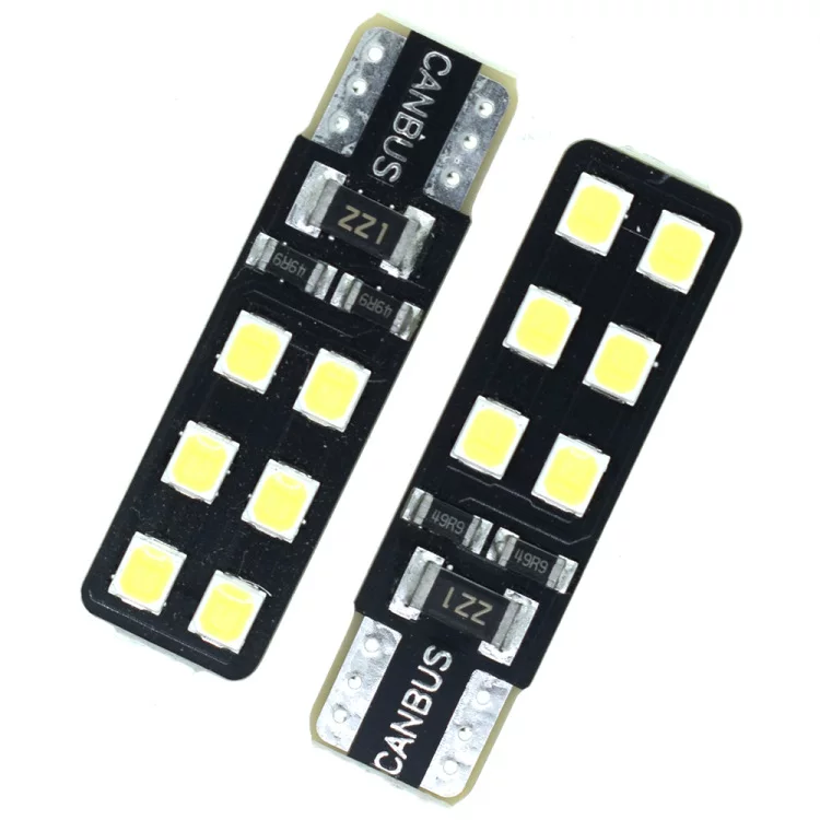 Прямые продажи с завода LED T10 2835 12SMD двухстороннее декодирование дисплей широкая подсветка внешняя торговля термический продаж инструмент свет 12В