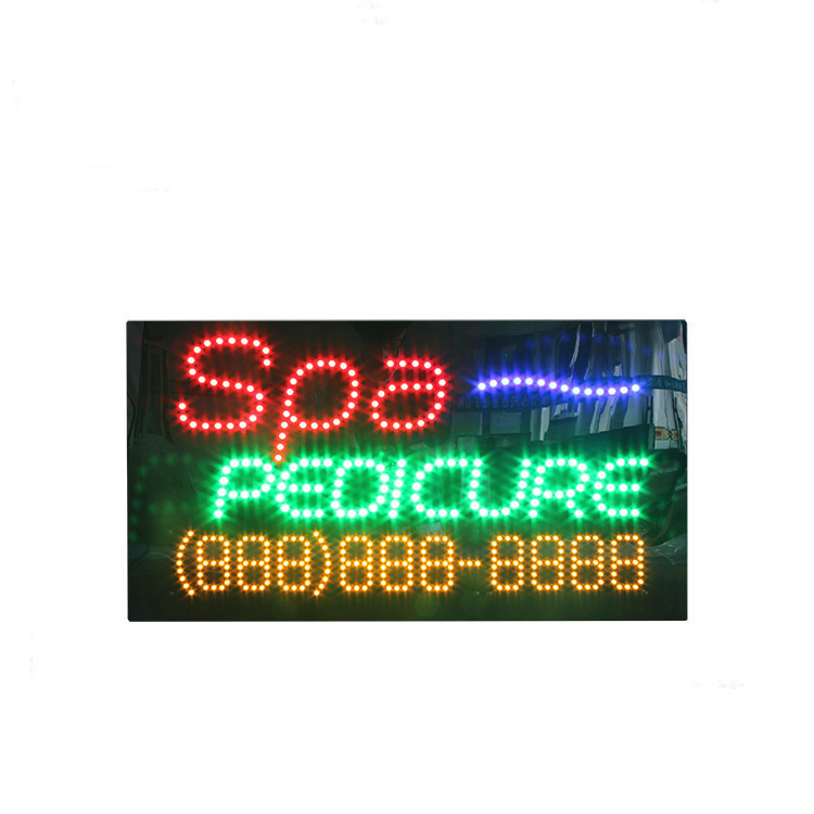 批发供应LED小灯箱制作招牌图案 出口灯箱 SPA PEDICURE SIGN