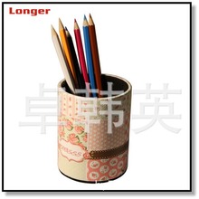 PU皮革筆筒   皮革收納筒  酒店桌面文具  LG-B051