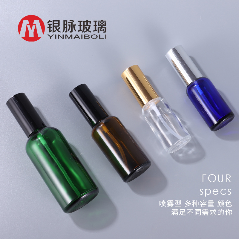 Blue green transparent spray
