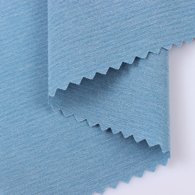 热销产品凹凸感强50D阳离子竖条四面弹时装风衣裤料休闲运动面料