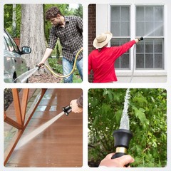 Cross-border Amazon metal garden watering home car washing fire-style water gun garden flower high-flow nozzle