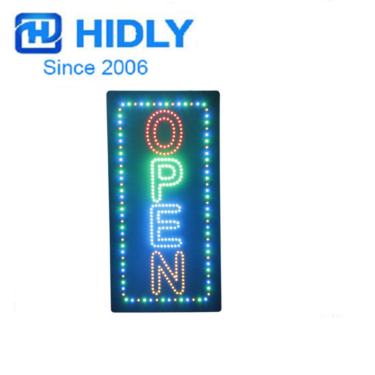 厂家供应海得利招牌lLED招牌悬挂式简易灯箱LED OPEN防水多功能