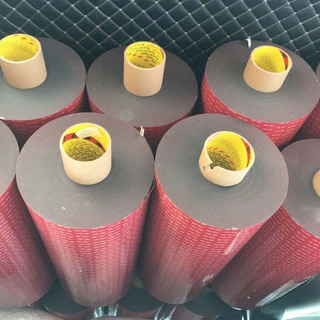 耐高温VHB泡棉双面胶带红膜 强粘力亚克力易撕白色PE海绵胶定制