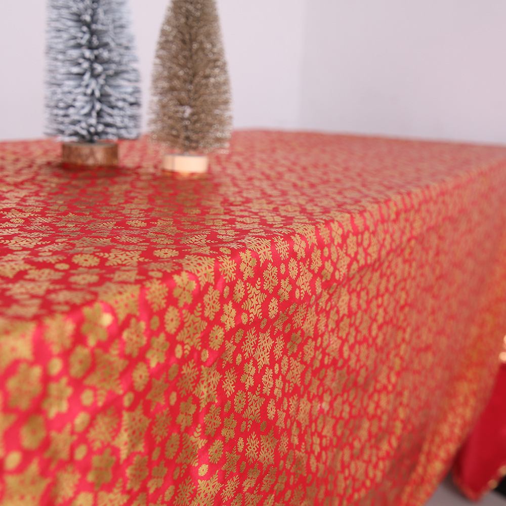 Joulun koristeellinen pöytäliina ruokapöytä pöytäliina lumihiutale sohvapöytäliina jouluhiomapöytäliina_voghion.com