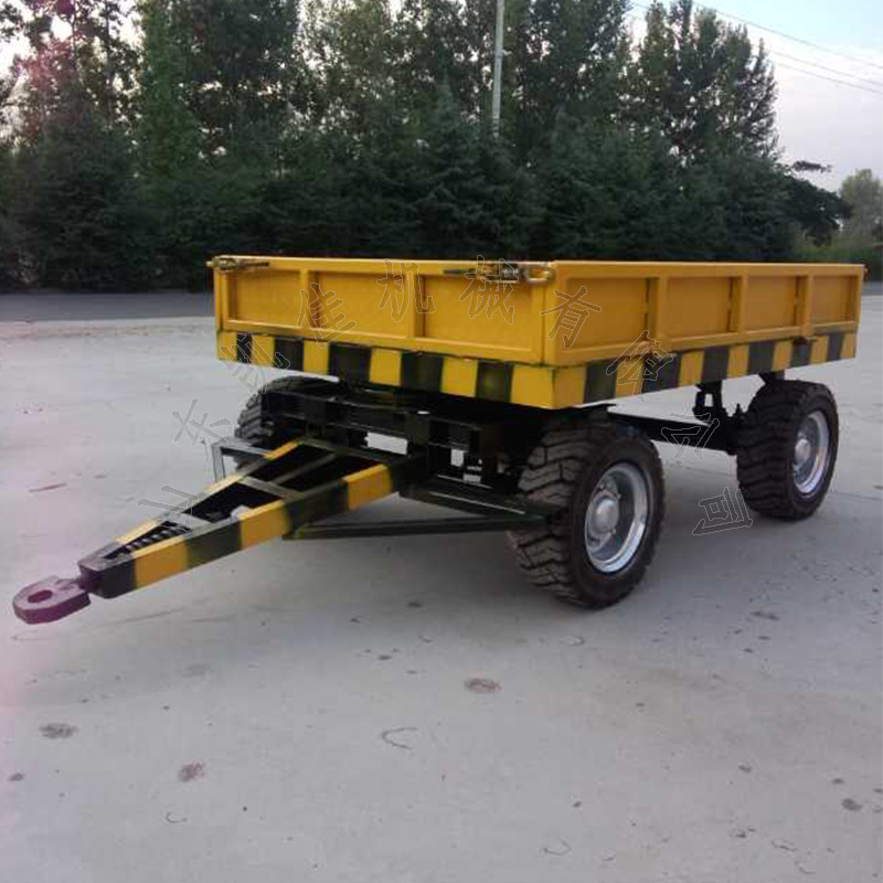 卷钢运输围栏平板拖车低平板拖车 厂内运输平板拖车 全挂平板叉车