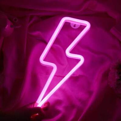 Fabricante nueva luz de neón LED con nubes de relámpagos planeta modelado luz Amor amor corazón Arco Iris Navidad luz de la noche