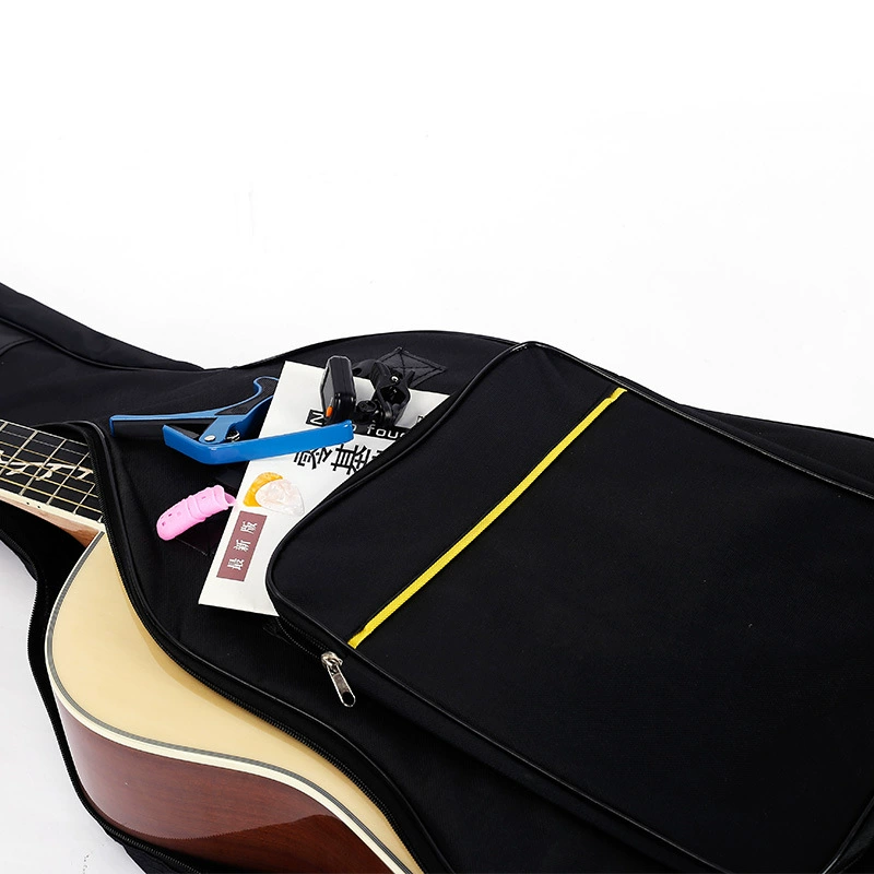 Double-layer travel guitar for traveling, 41inch, increased thickness, worn on the shoulder