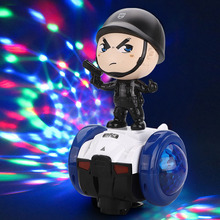 儿童平衡车旋转音乐灯光玩具车 电动玩具跳舞机器人平衡车玩具车