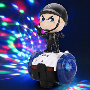 Children's balance car rotating music Light toy car electric toy dancing robot balance car toy car