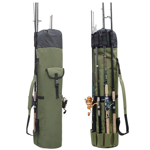 Amazon cylinder outdoor fishing bag multi-functional fly fishing rod bag sea fishing gear storage bag
