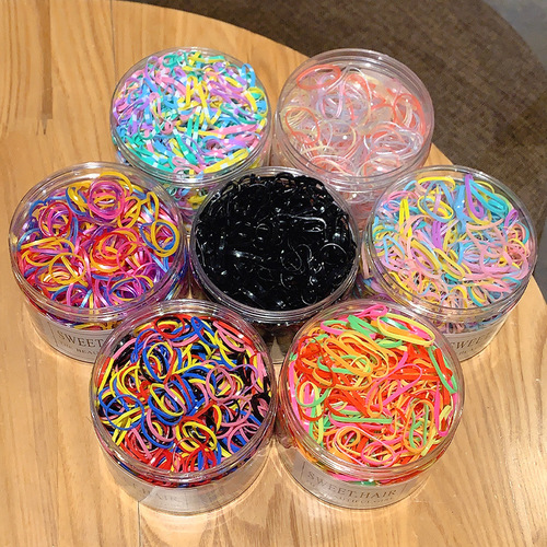 New colorful disposable small rubber band durable black women's hair tie does not hurt hair high elastic rubber band hair tie wholesale