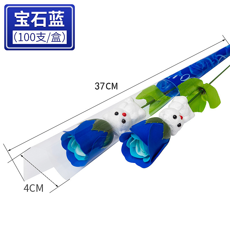 Solo oso jabón flor Día de San Valentín chino tres u ocho Festival Clavel empuje regalo jabón flor simulación flor eterna