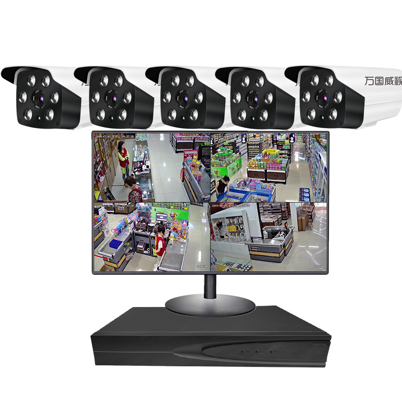 1296P ultra yüksek çözünürlüklü monitör ekipman seti 8 kanallı yıldız ışığı seviyesi gündüz ve gece tam renkli gece görüşü POE1080p kamera
