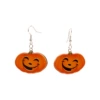 001-9. Glossy Pumpkin Earrings